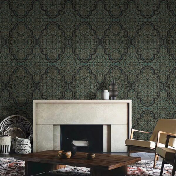 Midnight Fabric Wallpaper